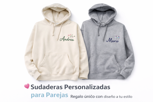 Dúo De Sudaderas Personalizadas Para Parejas Regalo Único Con Diseño A Tu Estilo