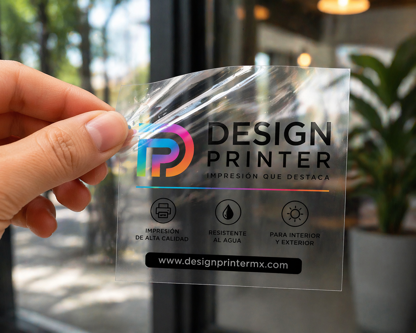 Vinil Transparente Impreso Personalizado | Publicidad para Negocios