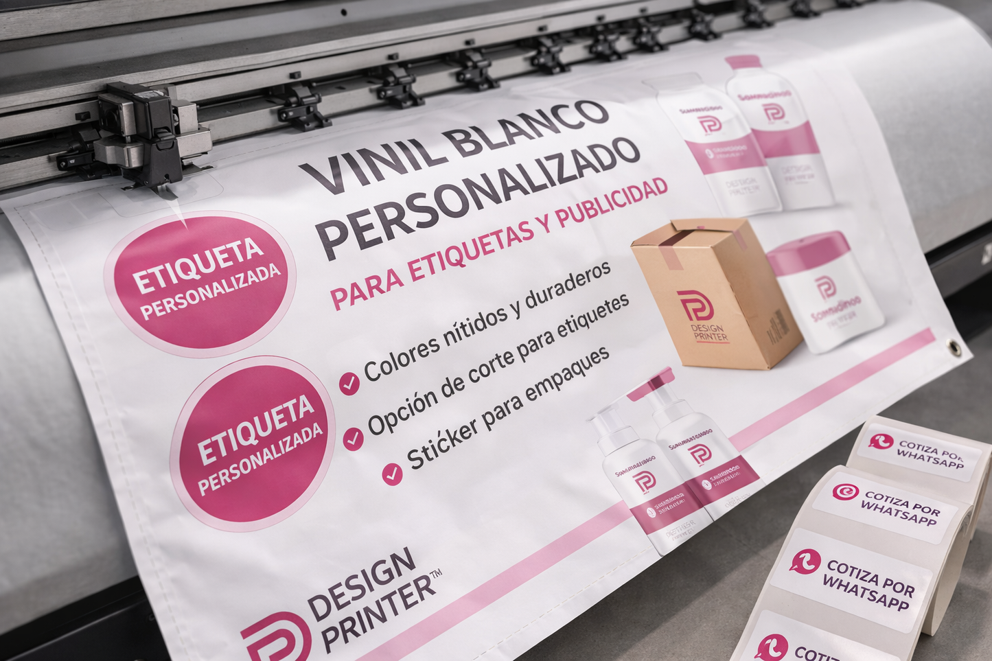 Vinil Blanco Personalizado | Ideal Para Etiquetas Y Publicidad