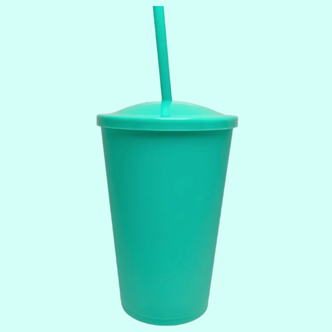 Vaso Fiesta Con Popote Personalizado | Perfecto Para Eventos y Empresas